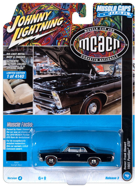 1965 Pontiac GTO MCACN Gloss Black Johnny Lightning - Big J's Garage