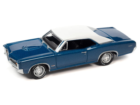 1966 Pontiac GTO Barrier Blue Johnny Lightning - Big J's Garage