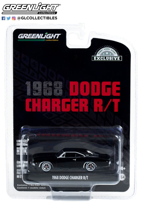 1968 Dodge Charger R/T - Black (Hobby Exclusive) Greenlight Collectibles - Big J's Garage