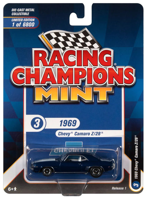 1969 Chevrolet Camaro Royal Blue Metallic Racing Champions - Big J's Garage