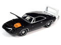 1969 Dodge Charger Daytona MCACN Gloss Black w/White Rear Stripe Johnny Lightning - Big J's Garage