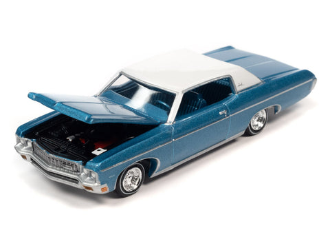 1970 Chevrolet Impala lowrider(Astro Blue with Flat White Vinyl Roof) Auto World - Big J's Garage