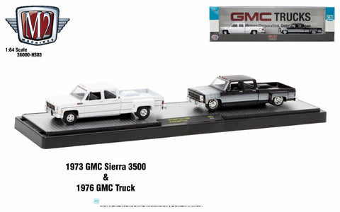 1973 GMC Sierra 3500 & 1976 GMC Truck M2 Machines - Big J's Garage