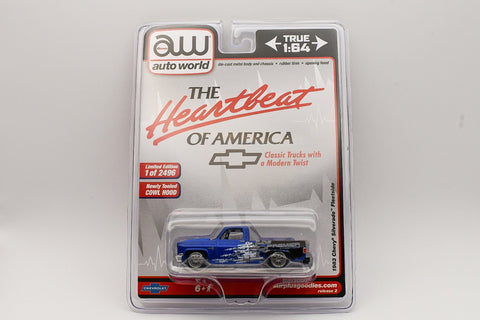 1983 Chevy Silverado Blue The Heartbeat of America Auto World SG Exclusive - Big J's Garage