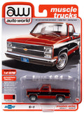 1984 Chevy Silverado 10 Fleetside Red Orange/Black Auto World - Big J's Garage