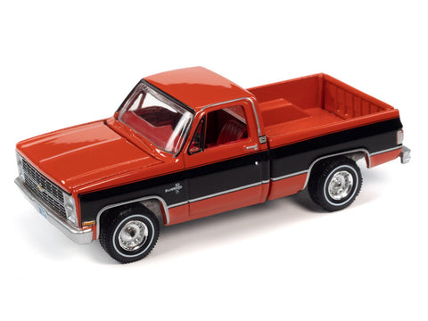 1984 Chevy Silverado 10 Fleetside Red Orange/Black Auto World - Big J's Garage