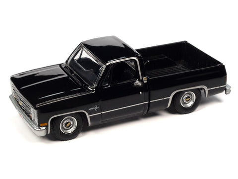 1985 Chevy Silverado Pickup Truck (Lowered Version) (Gloss Black) Auto World - Big J's Garage