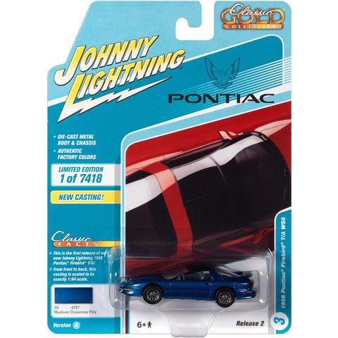1996 Pontiac Firebird T/A WS6 Blue Johnny Lightning - Big J's Garage