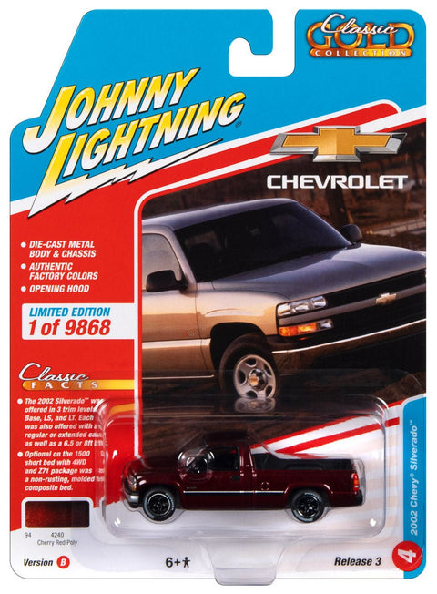 2002 Chevy Silverado Dark Red Metallic Johnny Lightning - Big J's Garage