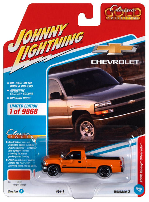 2002 Chevy Silverado Tangier Orange Johnny Lightning - Big J's Garage