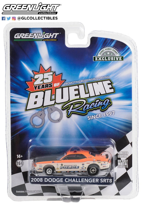 2008 Dodge Challenger R/T Edmonton Police, Edmonton, Alberta, Canada Blue Line Racing 25 Years (Hobby Exclusive) Greenlight Collectibles - Big J's Garage