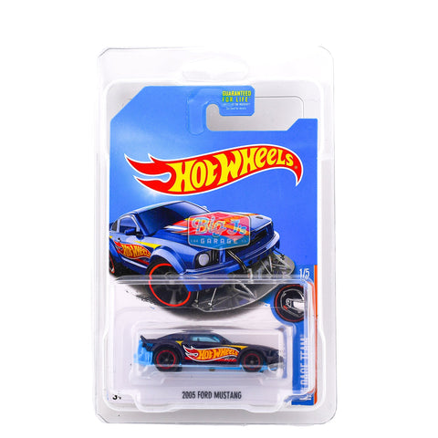 2017 Hot Wheels Super Treasure Hunt HW Race Team 2005 Ford Mustang Blue - Big J's Garage