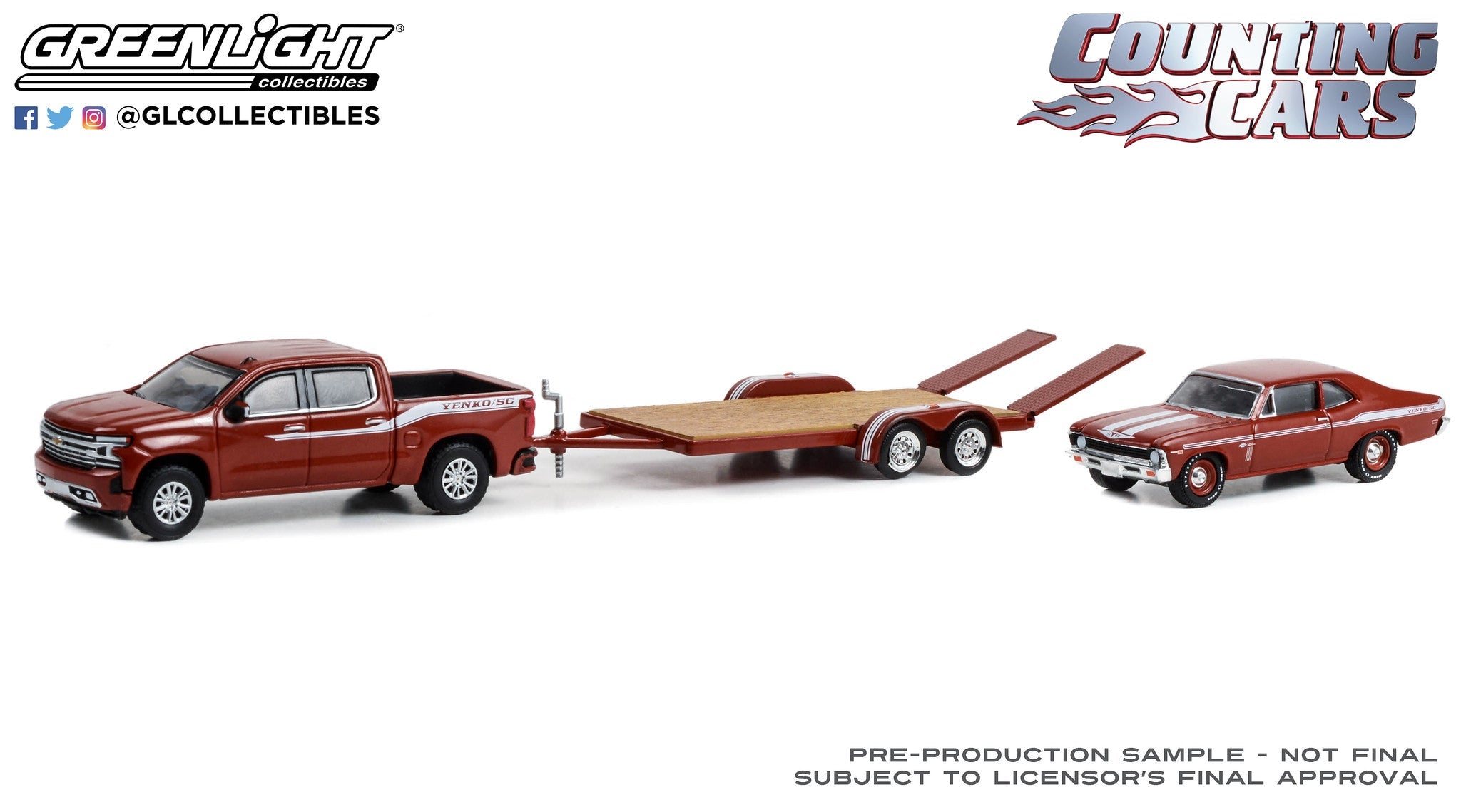 2020 Chevrolet Silverado High Country with 1969 Chevrolet Nova Yenko SC 427  on Flatbed Trailer Hollywood Hitch u0026 Tow Series 12 - Counting Cars ...