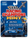2021 John "Brute" Force Peak Antifreeze Chevrolet Funny Car Blue & White Racing Champions - Big J's Garage