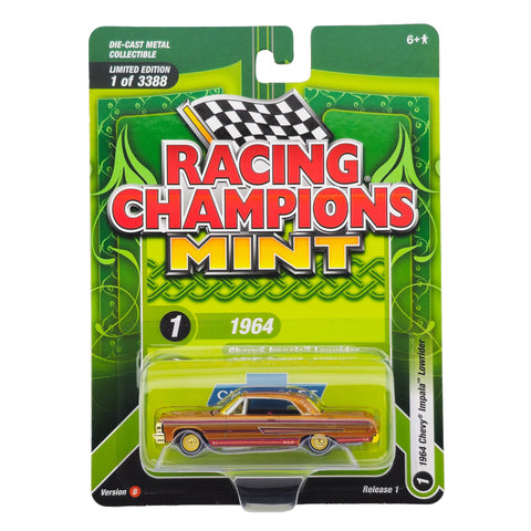 (Chase) 1964 Chevy Impala Lowrider Metallic Green Racing Champions - Big J's Garage
