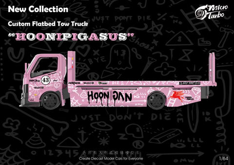 Custom Hoonipigasus Pink Pig Flatbed Tow Truck Hauler Micro Turbo - Big J's Garage