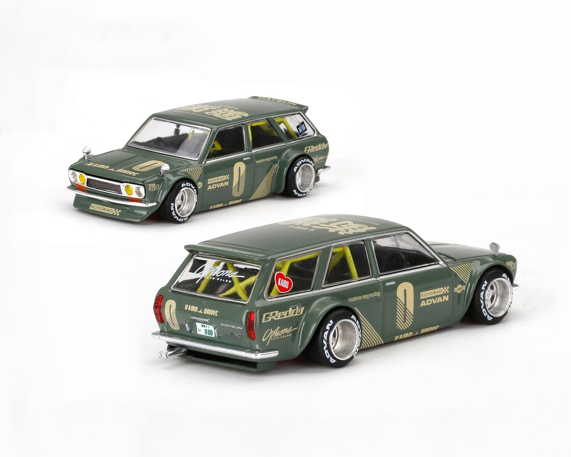 Datsun 510 Wagon Green Limited Edition Kaido House x Mini GT Big J's Garage