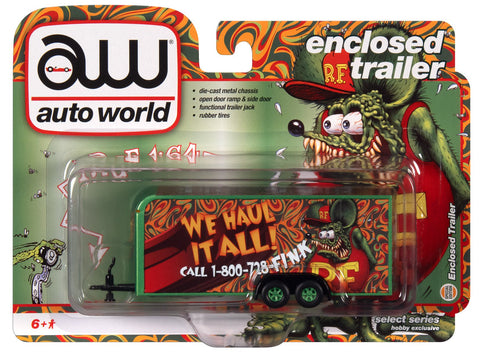 Enclosed Trailer Rat Fink Green/Red We Haul It All Auto World - Big J's Garage
