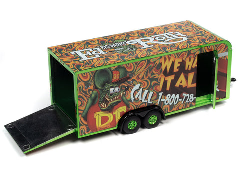 Enclosed Trailer Rat Fink Green/Red We Haul It All Auto World - Big J's Garage