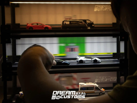 Hako 2.0 Diorama Acrylic Lightbox Display Car Workshop Dream Customs - Big J's Garage