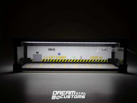 Hako 2.0 Diorama Acrylic Lightbox Display Zone A1 Car Park Tunnel Dream Customs - Big J's Garage