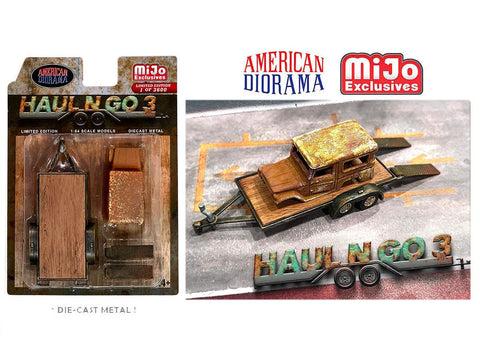 Haul N Go 3 Weathered Trailer Set With Weathered Body American Diorama Mijo Exclusive - Big J's Garage