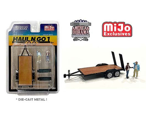 Haul N Go Trailer Set 1 With 2 Figures American Diorama Mijo Exclusive - Big J's Garage