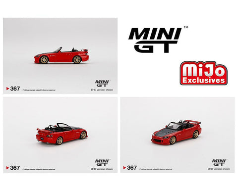 Honda S2000 (AP2) Mugen (New Formula Red) Mini GT Mijo Exclusive - Big J's Garage