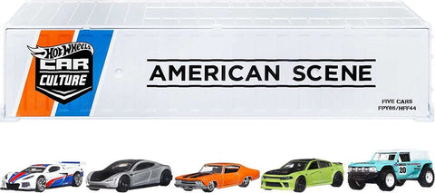 Hot Wheels American Scene 5-Car Container Set - Big J's Garage