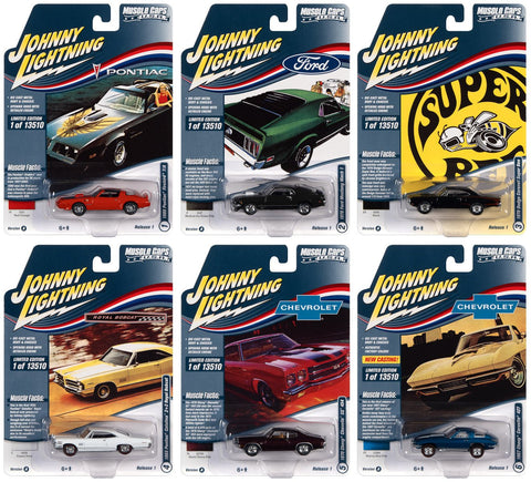 Johnny Lightning Muscle Cars USA 2022 Release 1 Set A 6 Car Assortment - Big J's Garage