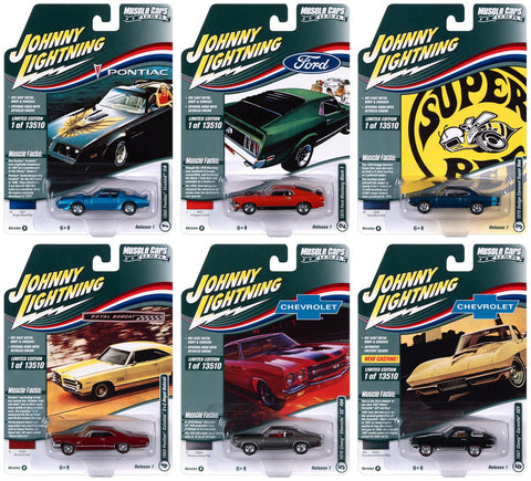 Johnny Lightning Muscle Cars USA 2022 Release 1 Set B 6 Car Assortment - Big J's Garage