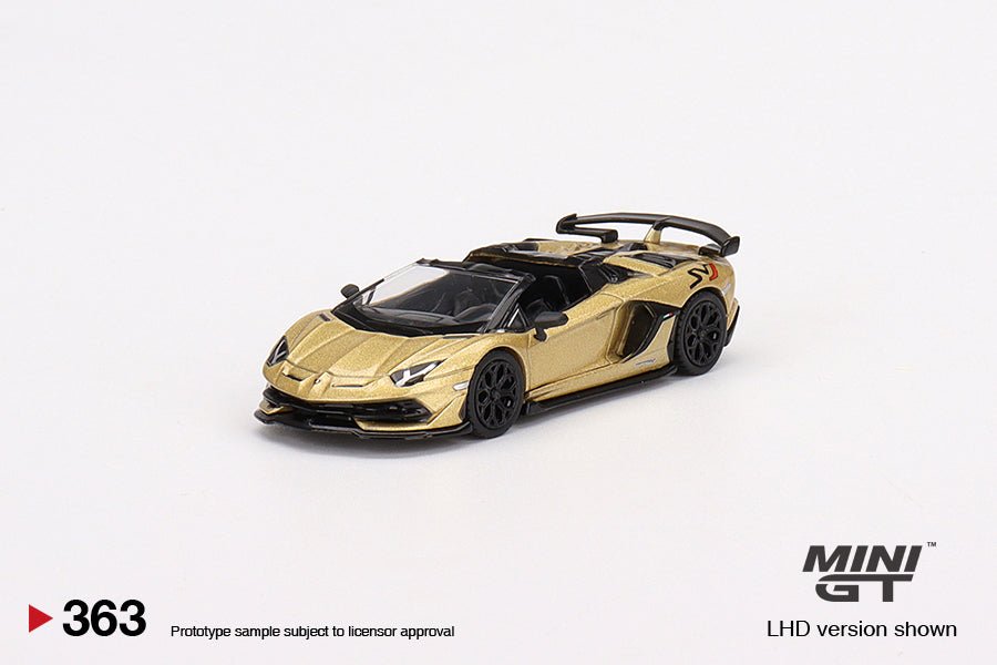 Lamborghini Aventador SVJ Roadster Oro Elios Mini GT Big J's Garage