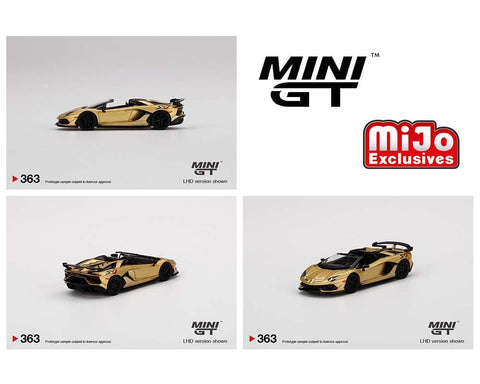 Lamborghini Aventador SVJ Roadster Oro Elios Mini GT Mijo Exclusive - Big J's Garage