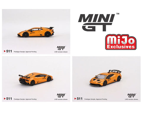 Lamborghini Huracan STO Orange Arancio Borealis Mini GT Mijo Exclusive - Big J's Garage