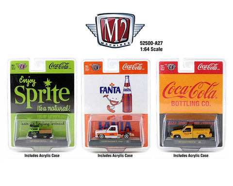 M2 Machines 1:64 Coca Cola Release A27 3 Car Assortment - Big J's Garage