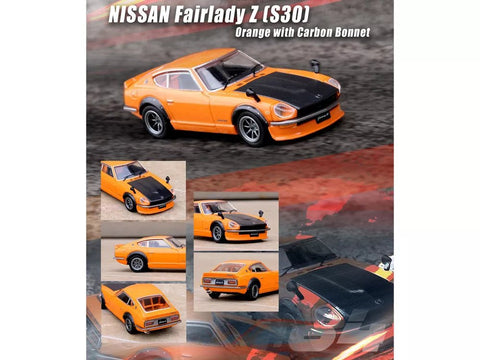 Nissan Fairlady Z S30 Orange with Carbon Hood Inno 64 - Big J's Garage