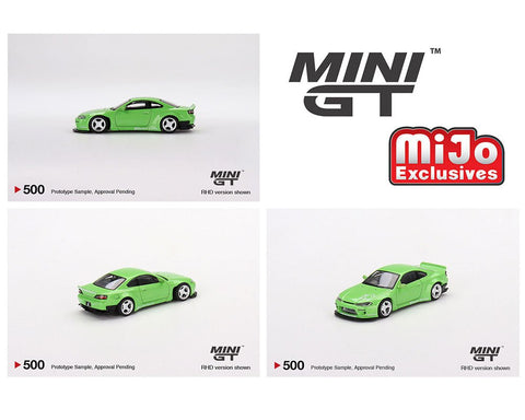 Nissan Silvia S15 Pandem in Green Mini GT Mijo Exclusives - Big J's Garage