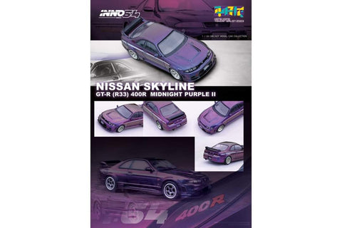 Nissan Skyline GT-R (R33) Nismo 400R Midnight Purple Hong Kong Toycar Salon 2023 Inno 64 - Big J's Garage