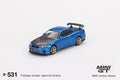 Nissan Skyline GT-R (R34) Top Secret Bayside Blue Mini GT Mijo Exclusive - Big J's Garage