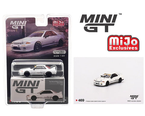 Nissan Skyline GT-R VR32 Top Secret White Mini GT Mijo Exclusive - Big J's Garage