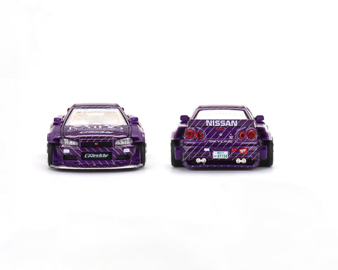 Nissan Skyline GT-R(R34) Purple Kaido House x Mini GT - Big J's Garage