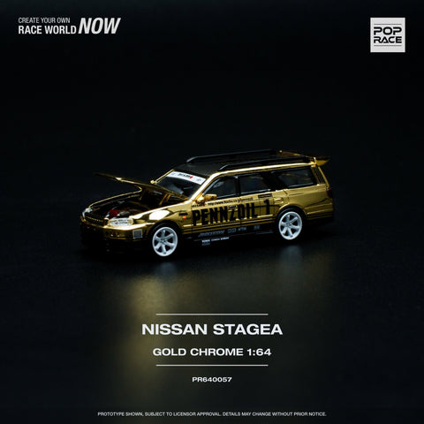 Nissan Stagea Pennzoil Gold Chrome Pop Race - Big J's Garage