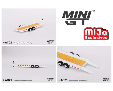 (Pre-Order) 1:64 Car Hauler White Mini GT Mijo Exclusives - Big J's Garage