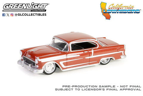 (Pre-Order) 1955 Chevrolet Bel Air Red and Silver California Lowriders Series 5 Greenlight Collectibles - Big J's Garage