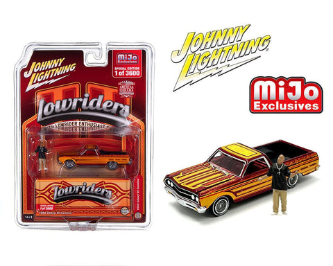 (Pre-Order) 1965 Chevrolet El Camino with American Diorama Figure Lowriders Johnny Lightning Mijo Exclusives - Big J's Garage