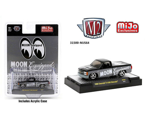 (Pre-Order) 1990 Chevrolet C1500 454SS Mooneye Equiped Black and Grey M2 Machines Mijo Exclusive - Big J's Garage