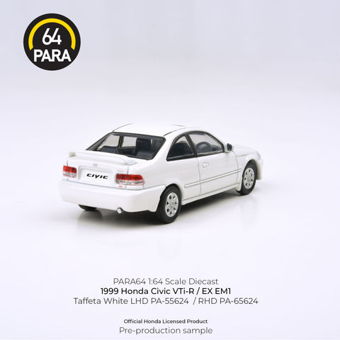 (Pre-Order) 1999 Honda Civic Si EM1 Taffeta White EX RHD Para64 - Big J's Garage