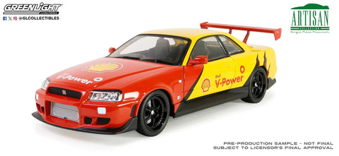 (Pre-Order) 1999 Nissan Skyline GT-R (R34) - Shell Oil 1:18 Artisan Collection Greenlight Collectibles - Big J's Garage