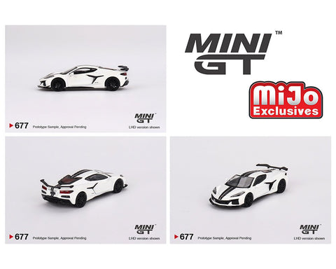(Pre-Order) 2023 Corvette Z06 Arctic WhiteMini GT Mijo Exclusive - Big J's Garage