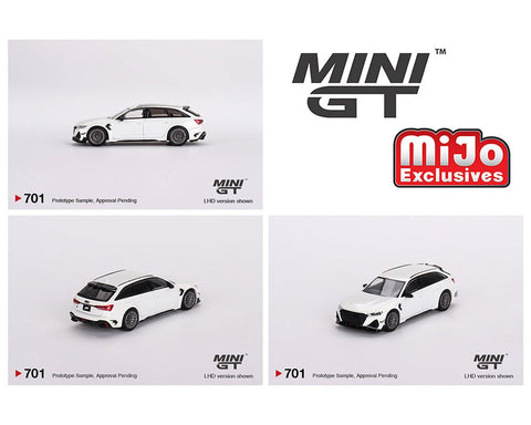 (Pre-Order) Audi ABT RS6-R Glacier White Mini GT Mijo Exclusives - Big J's Garage